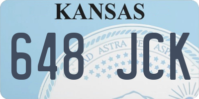 KS license plate 648JCK