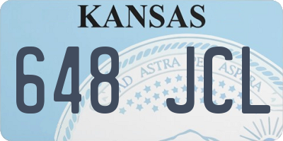 KS license plate 648JCL