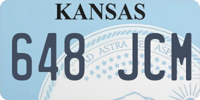 KS license plate 648JCM
