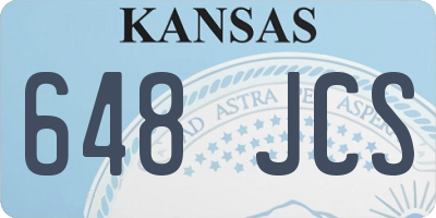 KS license plate 648JCS
