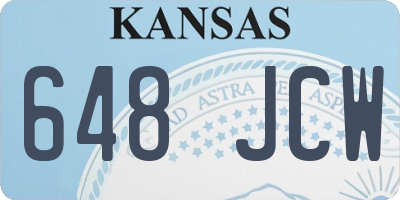 KS license plate 648JCW