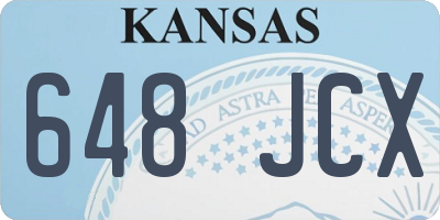 KS license plate 648JCX