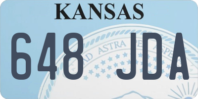 KS license plate 648JDA
