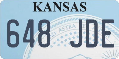 KS license plate 648JDE