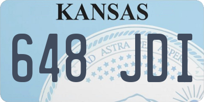 KS license plate 648JDI