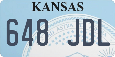 KS license plate 648JDL