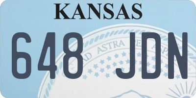 KS license plate 648JDN