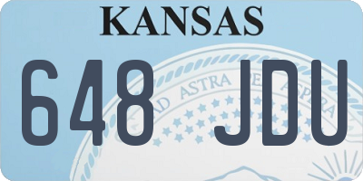 KS license plate 648JDU