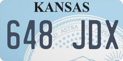 KS license plate 648JDX