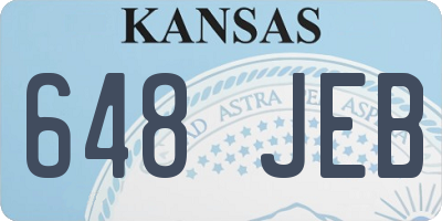 KS license plate 648JEB