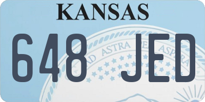 KS license plate 648JED