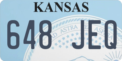 KS license plate 648JEQ