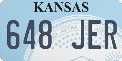 KS license plate 648JER