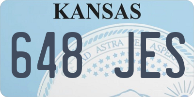 KS license plate 648JES