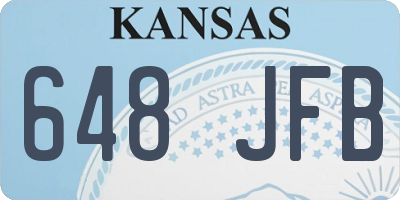 KS license plate 648JFB