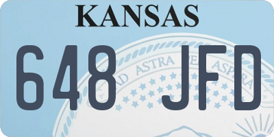 KS license plate 648JFD