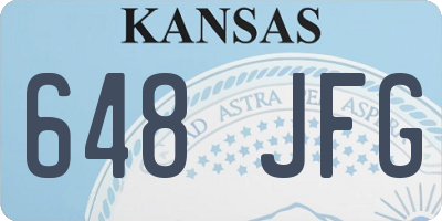 KS license plate 648JFG