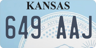 KS license plate 649AAJ