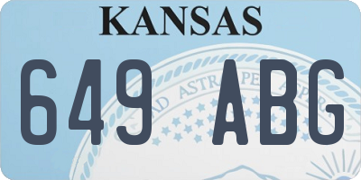 KS license plate 649ABG