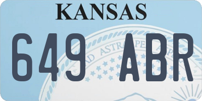 KS license plate 649ABR