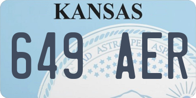 KS license plate 649AER