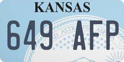 KS license plate 649AFP