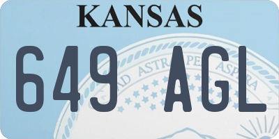 KS license plate 649AGL