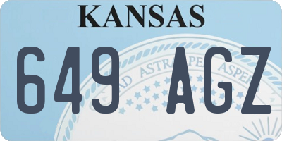 KS license plate 649AGZ
