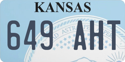 KS license plate 649AHT