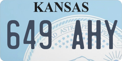 KS license plate 649AHY