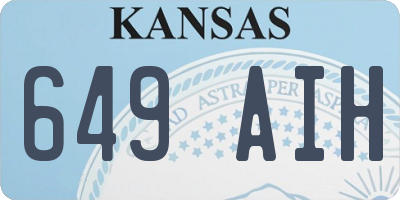 KS license plate 649AIH