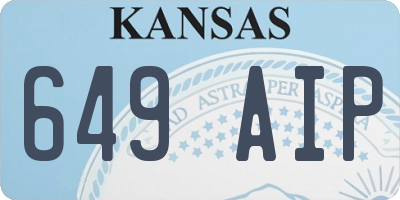 KS license plate 649AIP