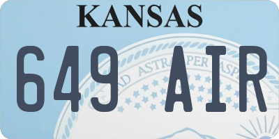 KS license plate 649AIR