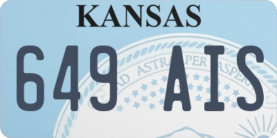 KS license plate 649AIS