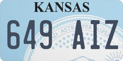 KS license plate 649AIZ