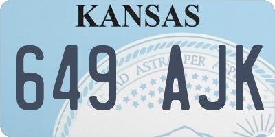 KS license plate 649AJK