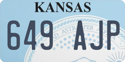 KS license plate 649AJP
