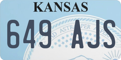 KS license plate 649AJS