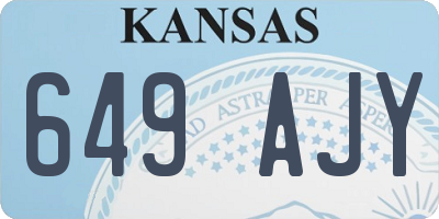 KS license plate 649AJY