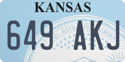 KS license plate 649AKJ