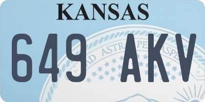 KS license plate 649AKV