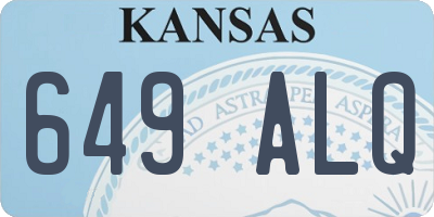 KS license plate 649ALQ