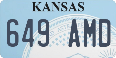 KS license plate 649AMD
