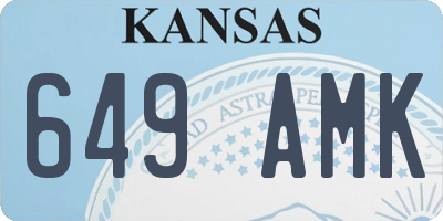 KS license plate 649AMK