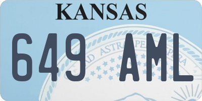 KS license plate 649AML