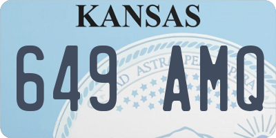 KS license plate 649AMQ
