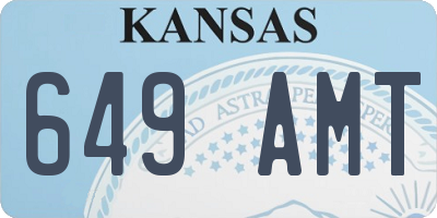 KS license plate 649AMT