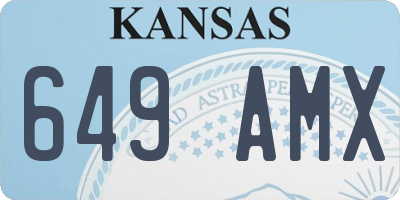 KS license plate 649AMX