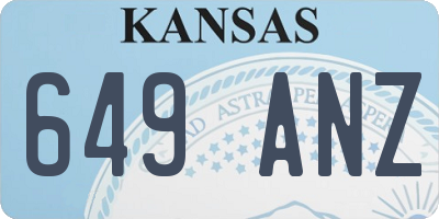 KS license plate 649ANZ
