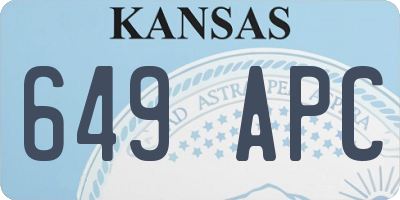 KS license plate 649APC